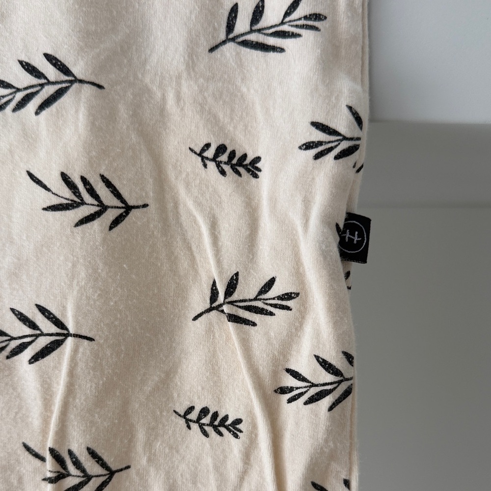 Jax + Lennon Cream Leaf-Print Kids One-Piece - Picture 6 of 8